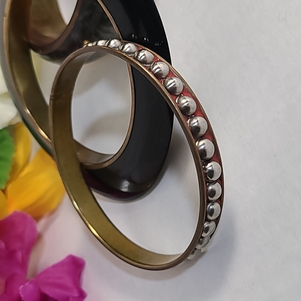 Vintage Brass Bangle Bundle - Picture 2 of 10